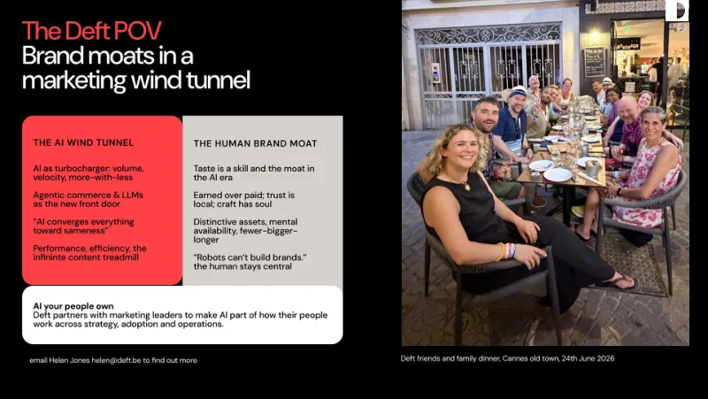 Report page: The Deft POV on brand moats in a marketing wind tunnel